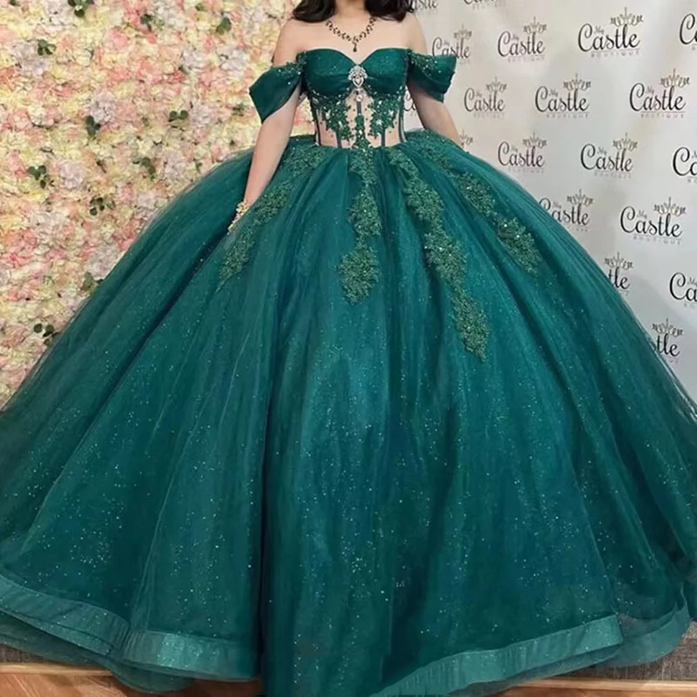 Customized Ball Gown Quinceanera Dresses Appliques Off Shoulder Prom Birthday Party Gowns Formal Vestido De Anos 15