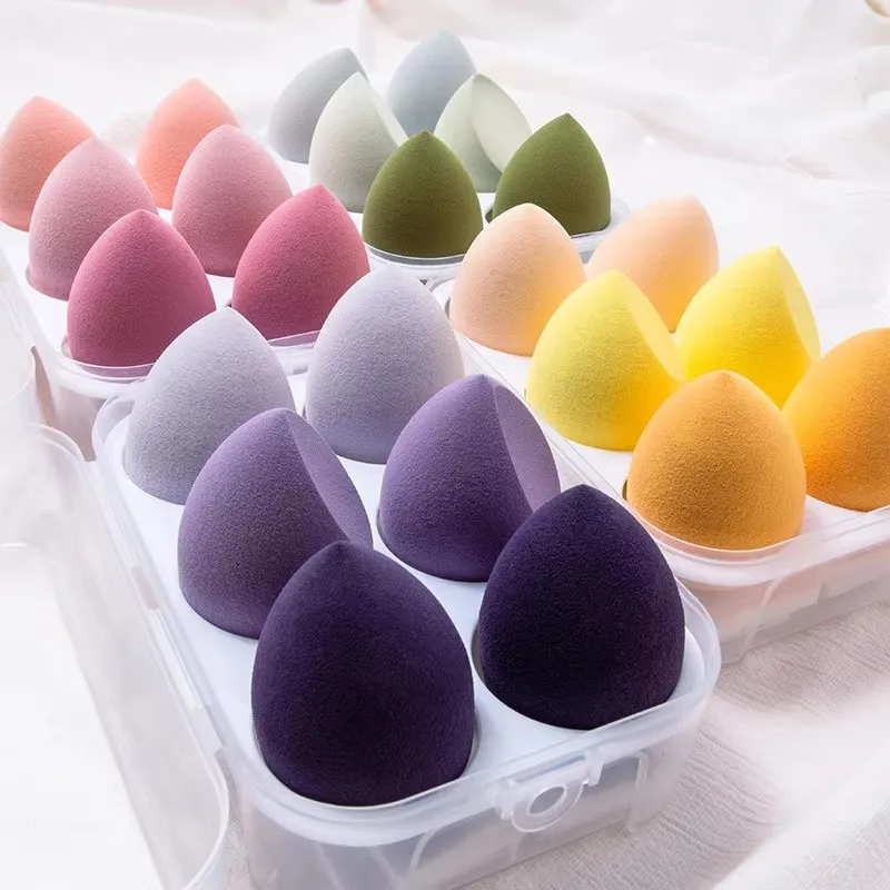 4/8/12pcs Beauty Egg Makeup Cosmetic Puff Makeup Sponge Cushion Foundation Powder Sponge Beauty Tool Women Make Up Accessories