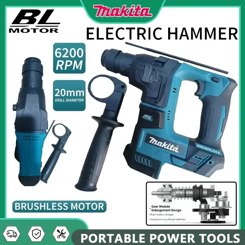 Makita Brushless Cordless Electric Hammer 18V Lithium Battery Wireless Drills 18v Power Tools for Home Improvement