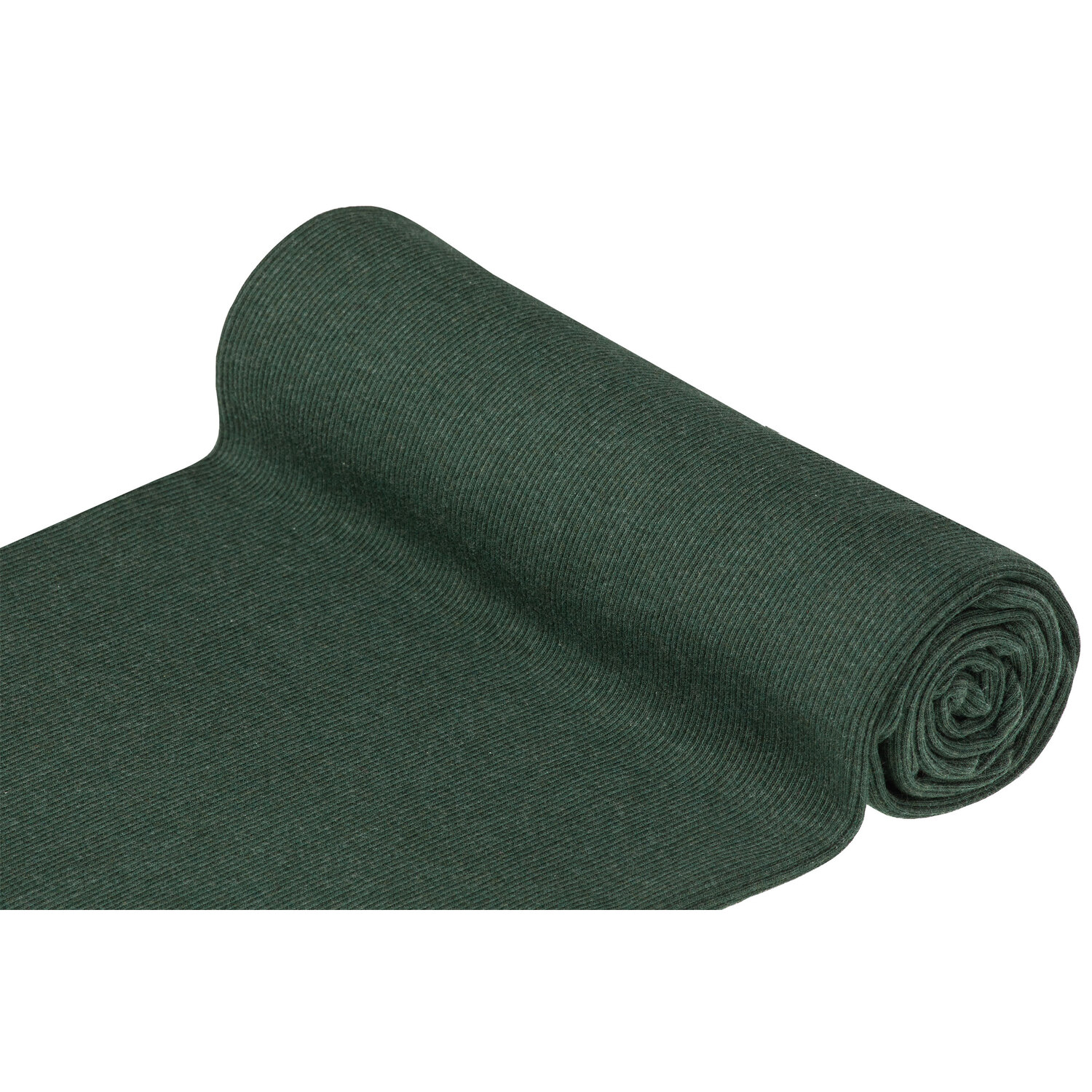 Rippen-Bündchenstoff Comfort, grün-melange