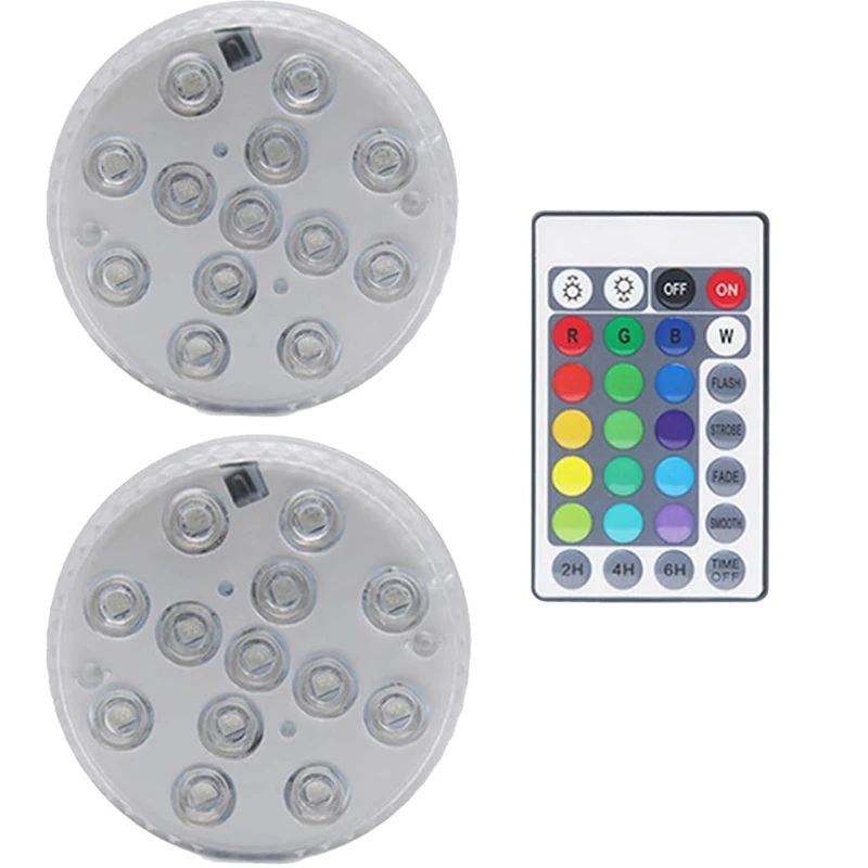 13 LED RGB Submersible Underwater Light IP68 Waterproof Aquarium Lamp 13led 2lamp With Rc