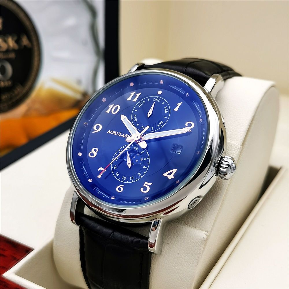 Luxury Automatic Skeleton Watch For Men black