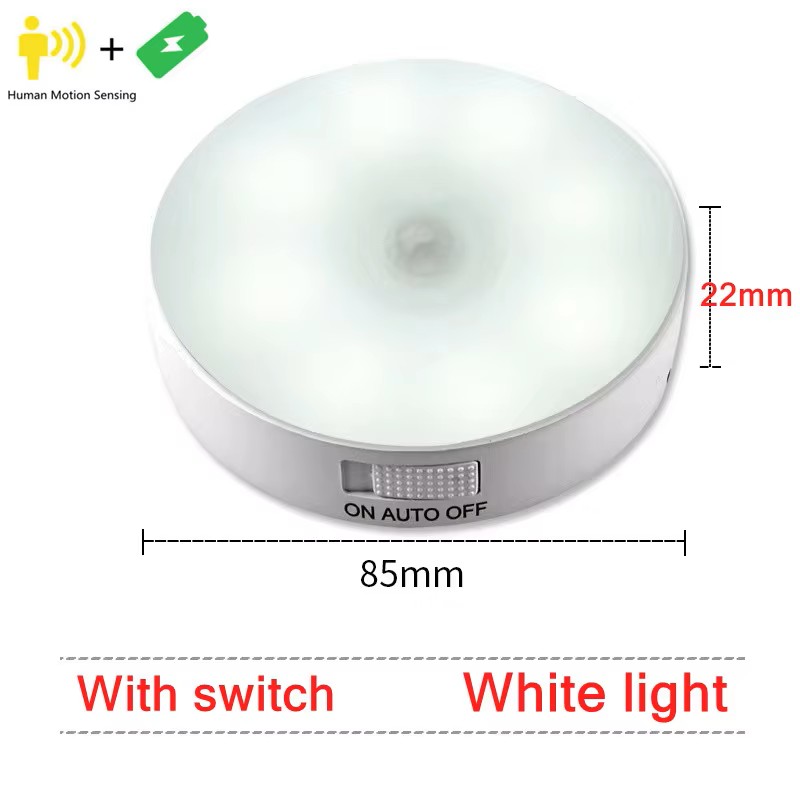 Motion Sensor LED Night Light LED Wireless Automatic Light For Bedroom Hallway And Home white