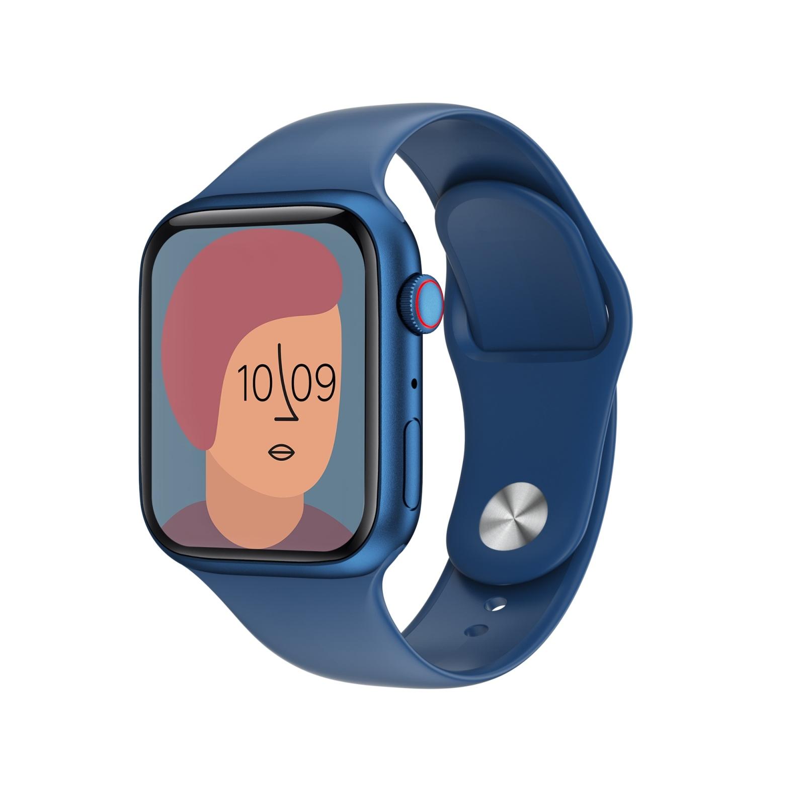 HW22 Pro Bluetooth Smart Watch With 1.69 Inch HD Display Wireless Charging Fitness Tracker blue