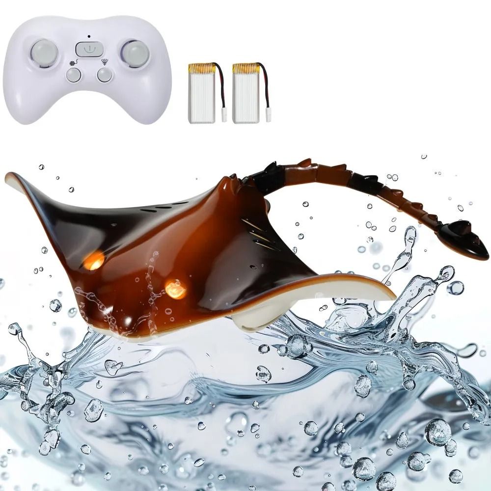 Remote Control Manta Ray Toy With LED Lights High Simulation RC Water Toy Remote Control Manta Ray Toy With LED Lights High Simulation RC Water Toy