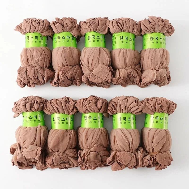 Ultrathin Transparent Nylon Ankle Socks For Women Summer Multipack coffee 20 Pairs (40 Pcs)