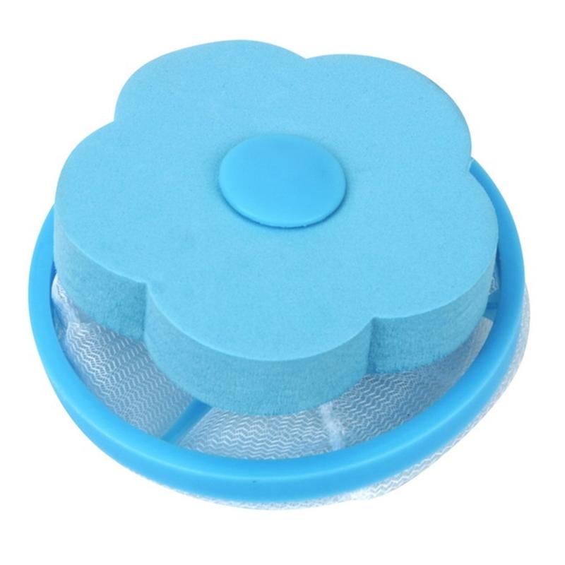 Reusable Laundry Hair Catcher Mesh Filter Balls For Washing Machine Lint Removal blue