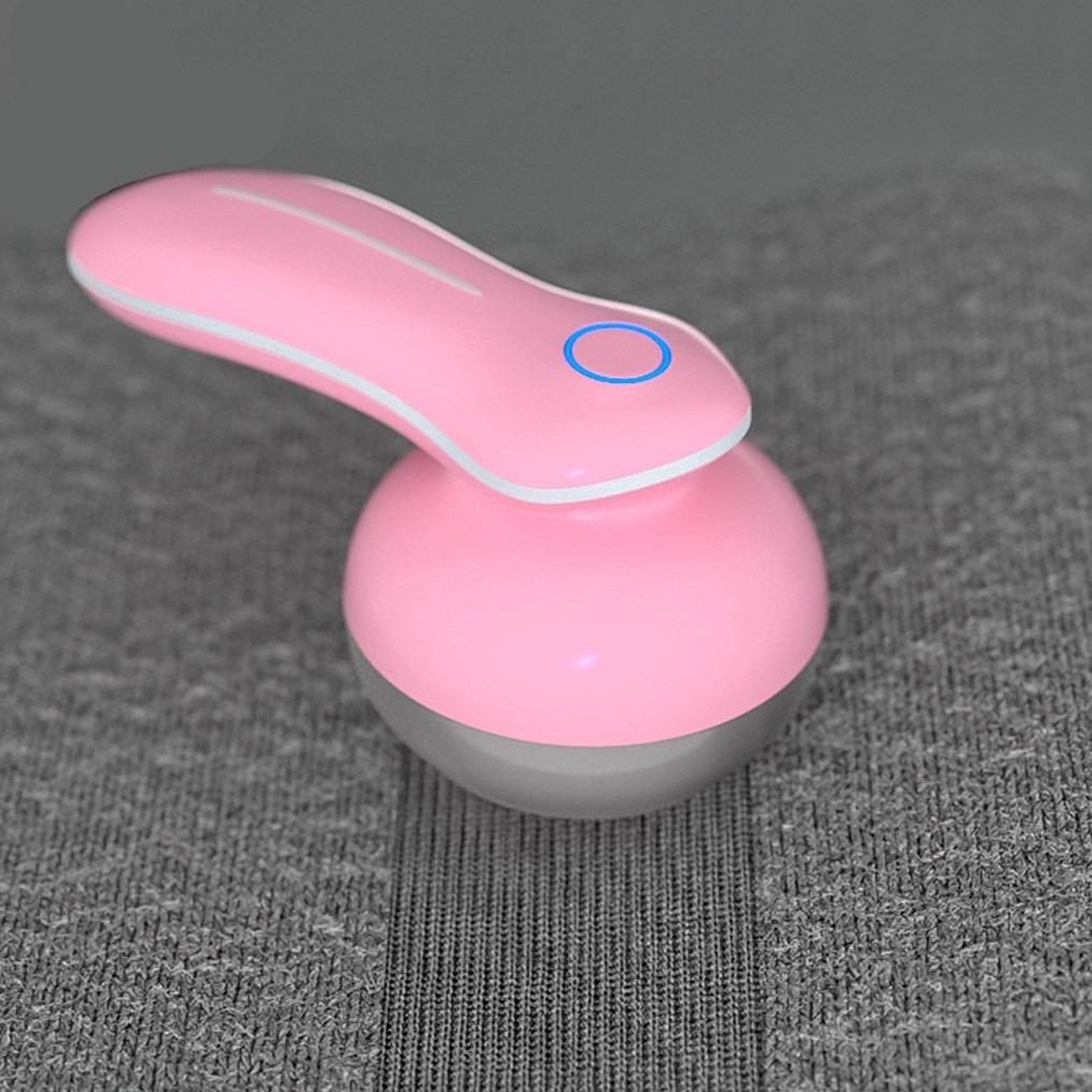 Rechargeable Fabric Shaver And Lint Remover For Clothes With 3 Blade Head Pink Pink Three blade Knife Head