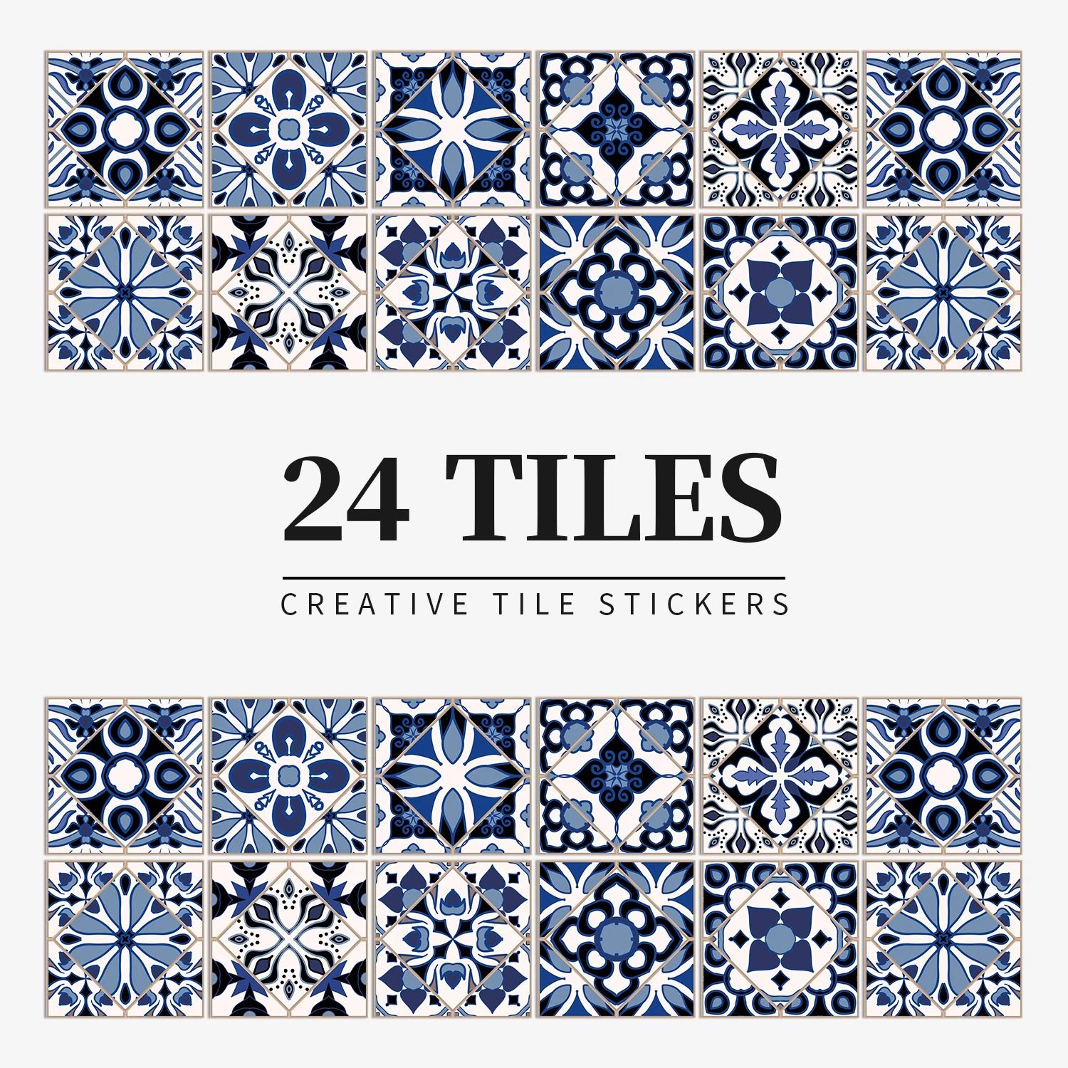 Bright Waterproof Peel And Stick Tile Decals For Easy Home Makeovers 14 15x15 Cm 24 Pcs