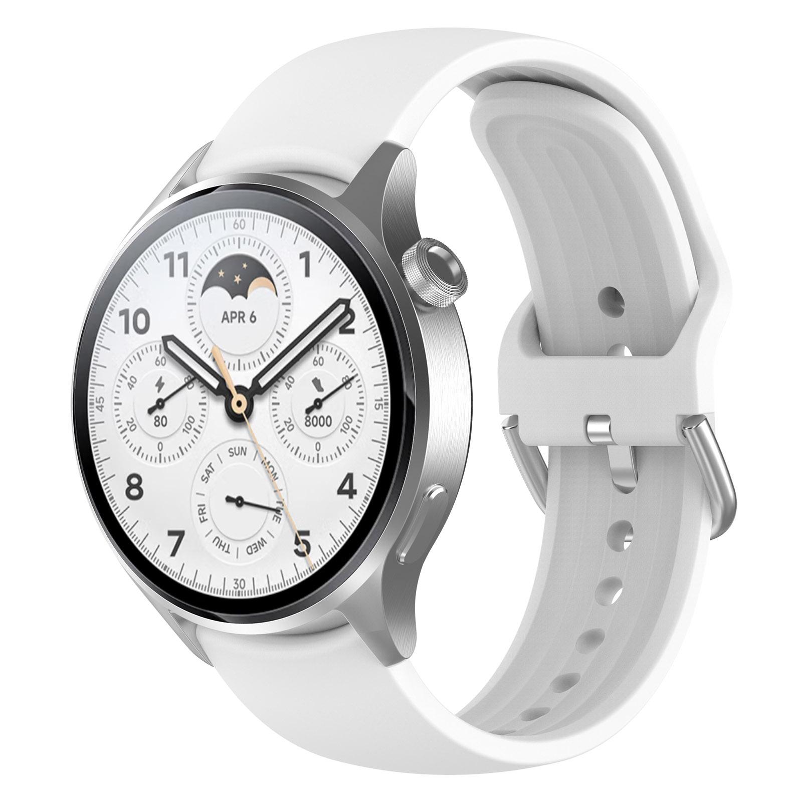 Xiaomi Watch S1 Pro Silicone Watch Band Soft 22mm Replacement Sport Watch Strap white