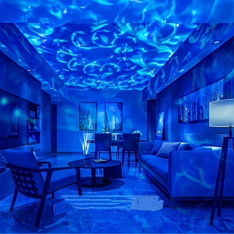 Water Ripple LED Projector Light With Remote Control RGB Atmosphere Lamp For Bedroom Decor Water Ripple LED Projector Light With Remote Control RGB Atmosphere Lamp For Bedroom Decor