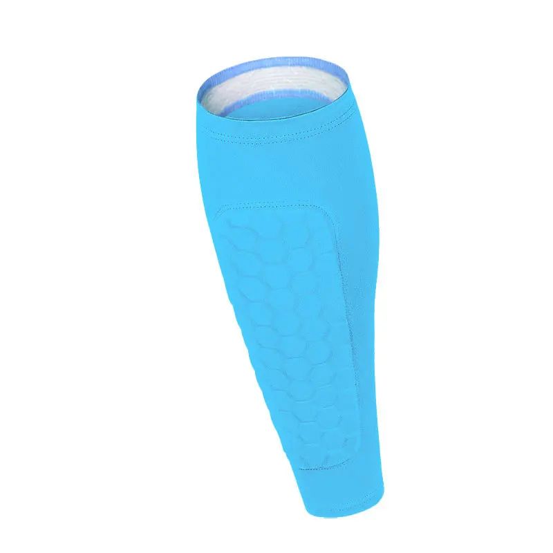1 Pc Soccer Shin Guards With Calf Compression Sleeve Honeycomb Shin Pads For Youth & Adult Football Protection blue s