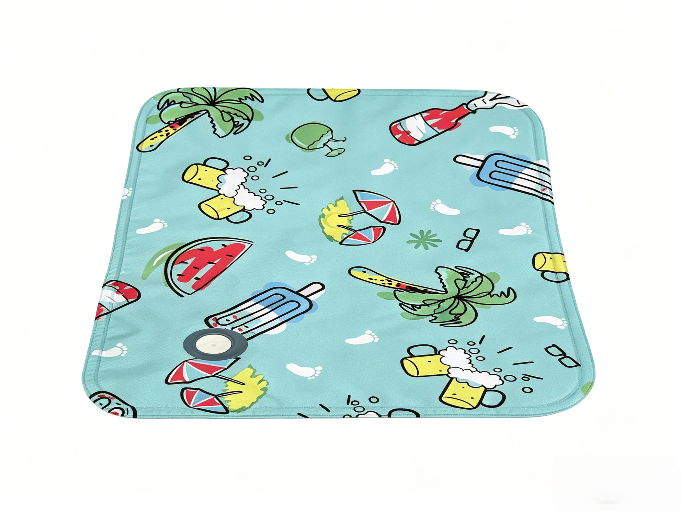 Self Cooling Pet Cooling Mat For Dogs & Cats Portable Cooling Gel Pet Pad For Summer green Summer Series m