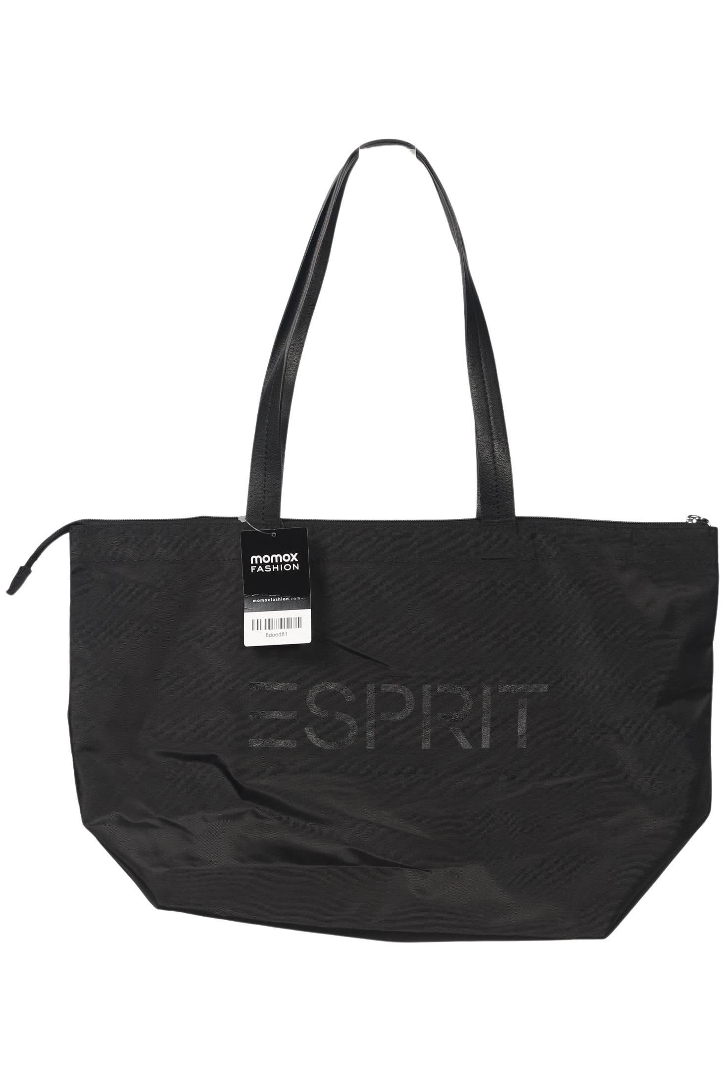 Esprit Damen Handtasche gross, Gr. , Schwarz, Synthetik