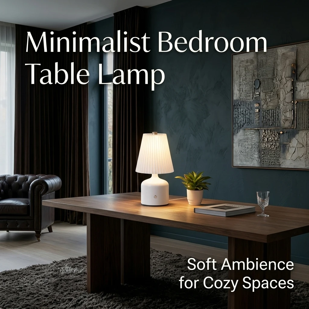 Lampe de table moderne HPH, lampe vintage pour chambre à coucher, lampe de salle à manger, lampe de bureau, lampe rechargeable, abat-jour, lumière décorative pour la maison.