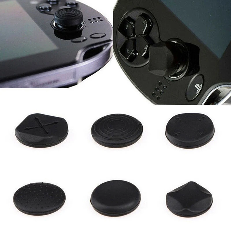 6Pcs Silicone Analog Controller Thumb Stick Thumbstick Cap Protective Cover Case for PlayStation Psvita PS Vita 1000/2000