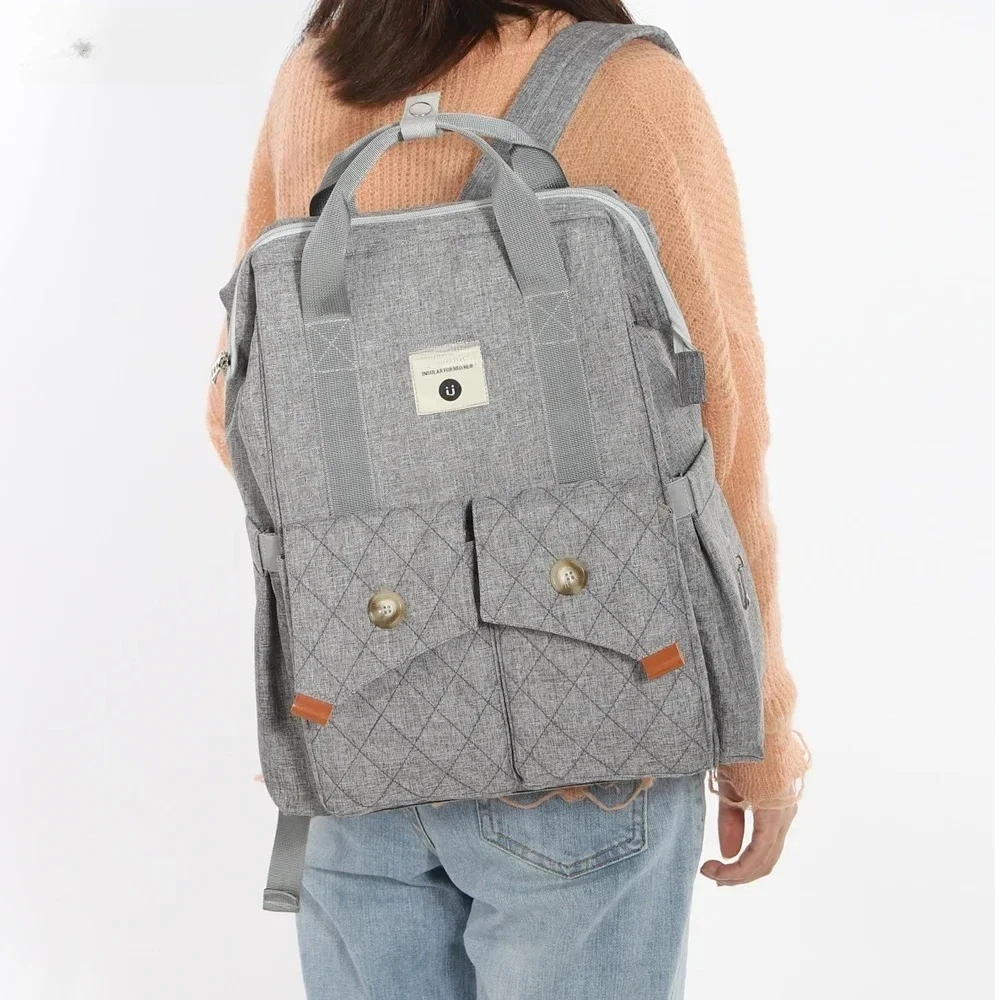 Sac à dos de maternité grande capacité pour couches et accessoires de puériculture, organisateur de poussette pour les voyages quotidiens des mamans