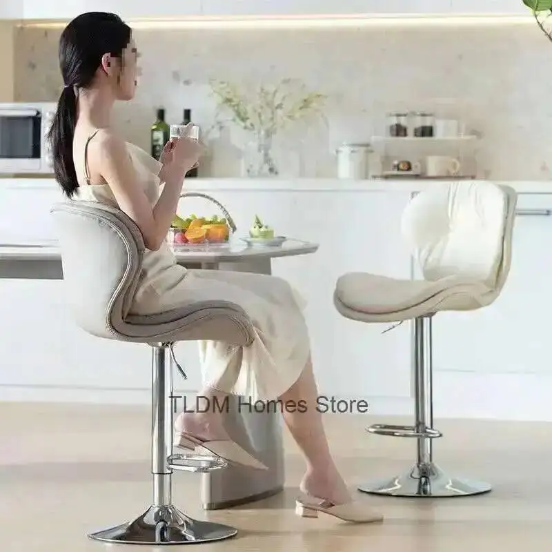 Barhocker können Barhocker anheben und drehen, für Zuhause, Küche, Esstisch, Barhocker, weiche Kissen, Rückenlehne, Barhocker