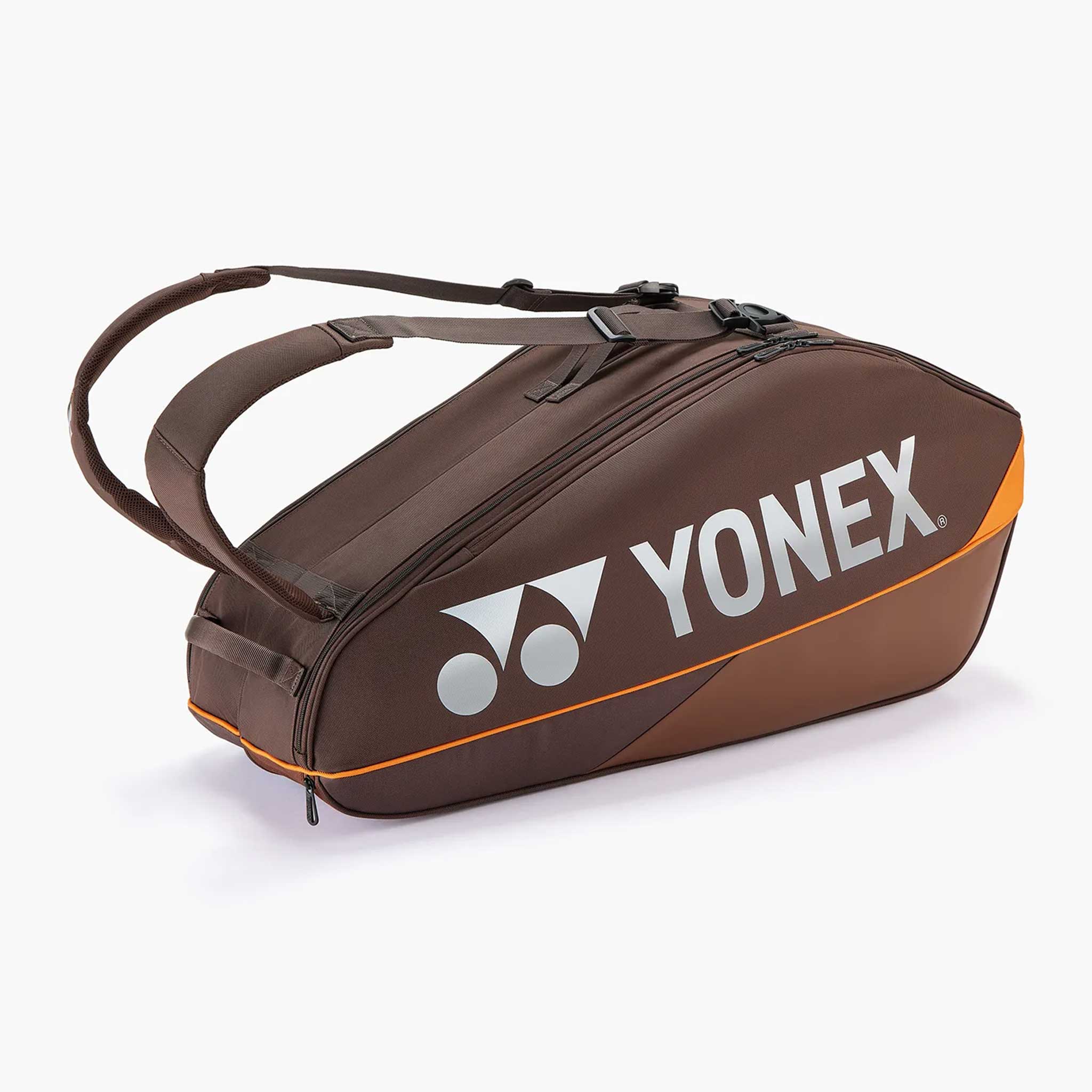Yonex Pro 6 Pack Racquet Bag Espresso Brown Tennis Bags