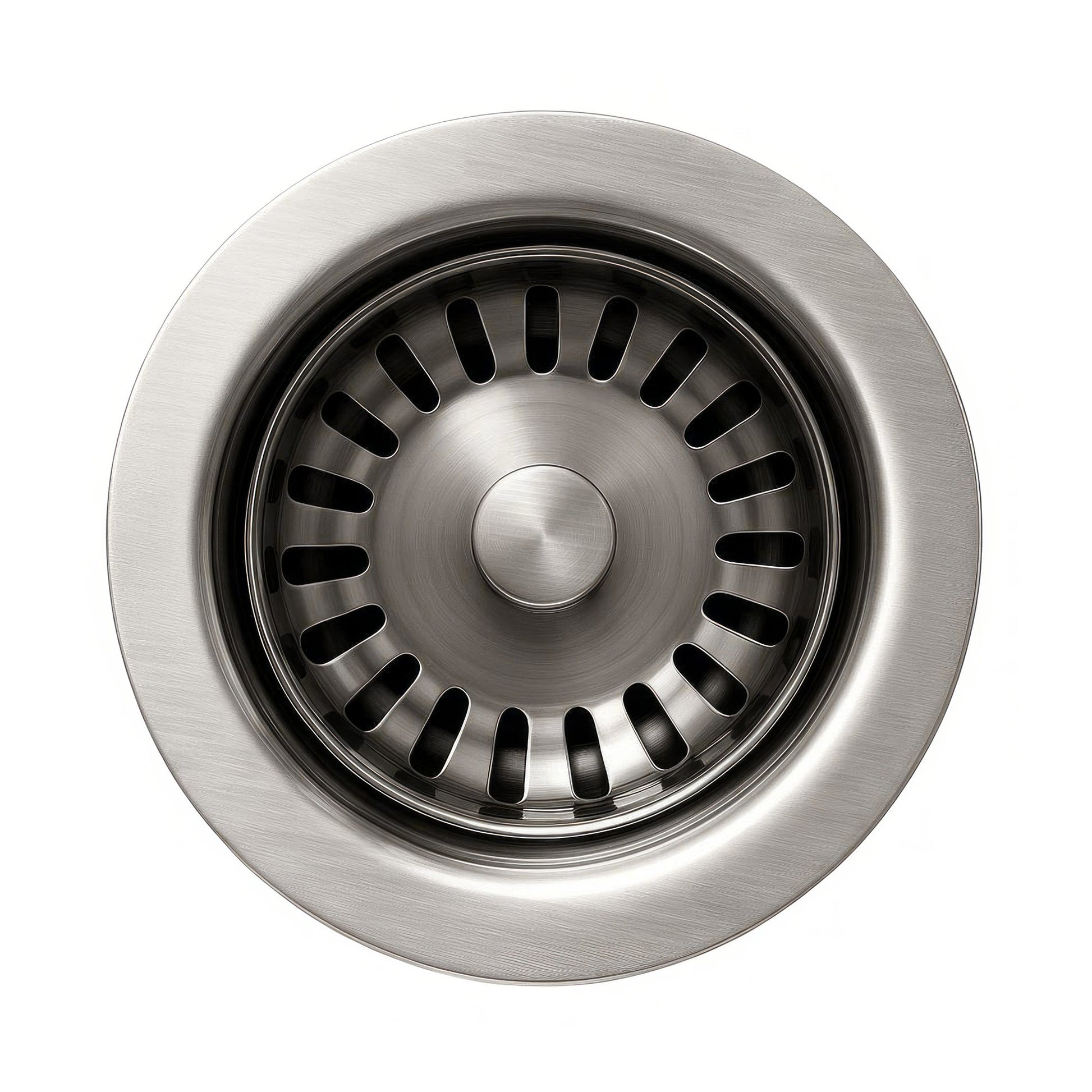 Whitehaus Collection Waste Disposer Trim with Matching Basket Strainer-Stainless Steel Sink Disposal Trim, Brushed Nickel Finish WH200-BN