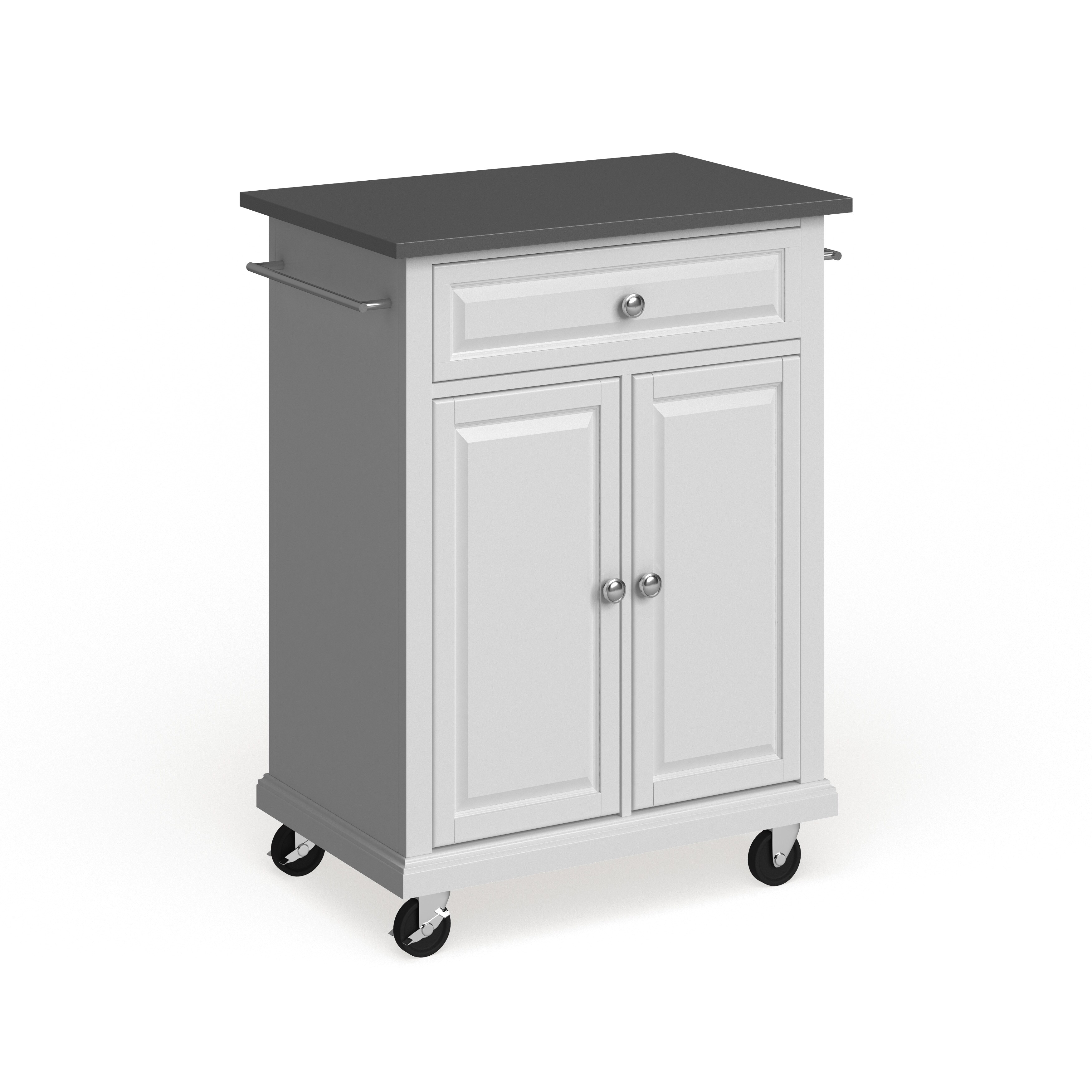 Crosley Compact Stainless Steel Top Kitchen Cart - 18"d x 31"w x 35.5"h