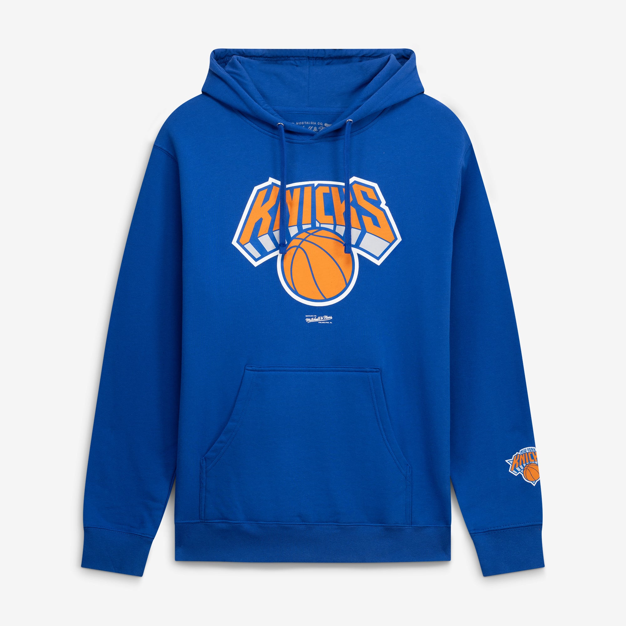 Mitchell & Ness Herren-Fleece-Hoodie in Blau, New York Knicks
