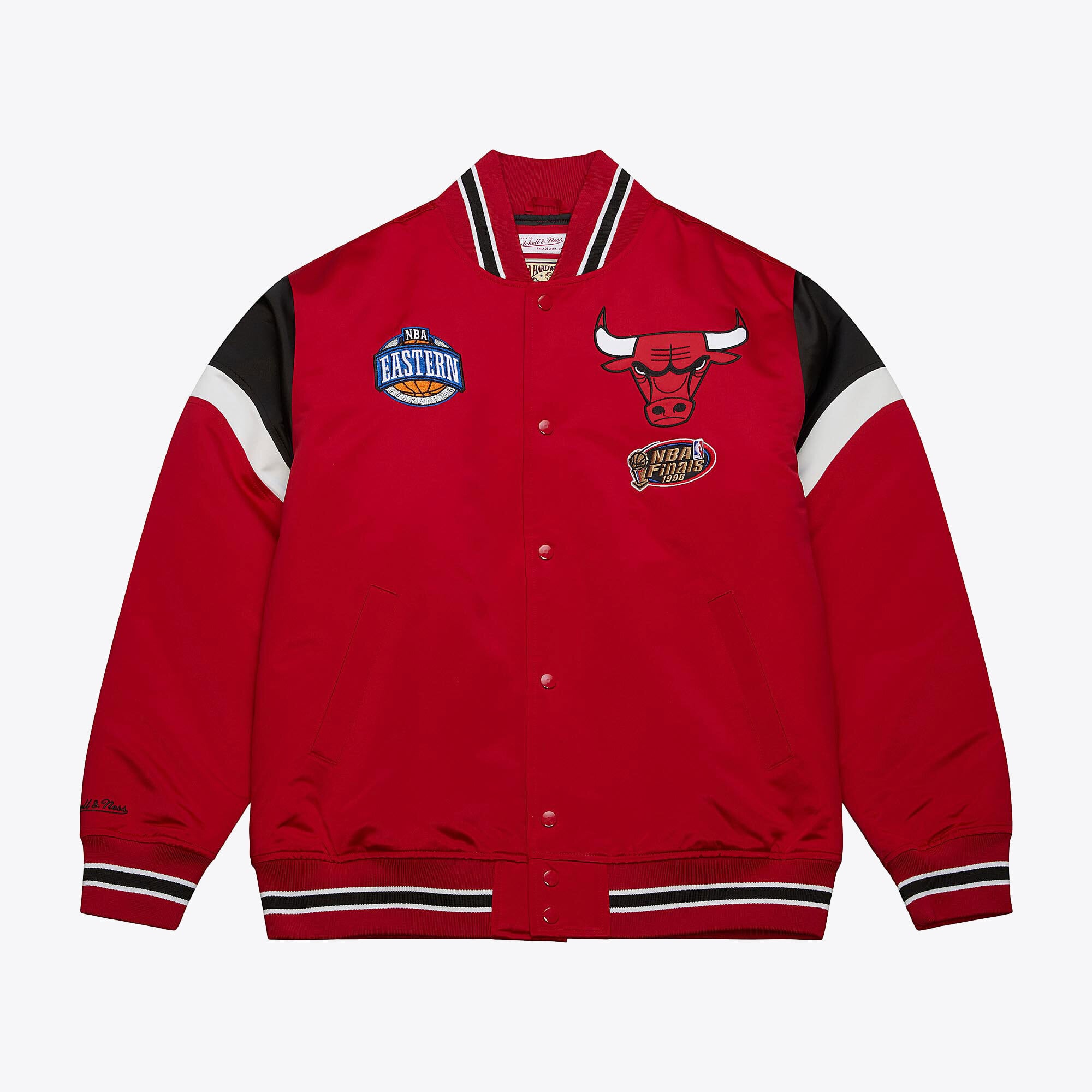 Chicago Bulls Mitchell & Ness Jacke aus schwerem Satin – Scharlachrot – Herren