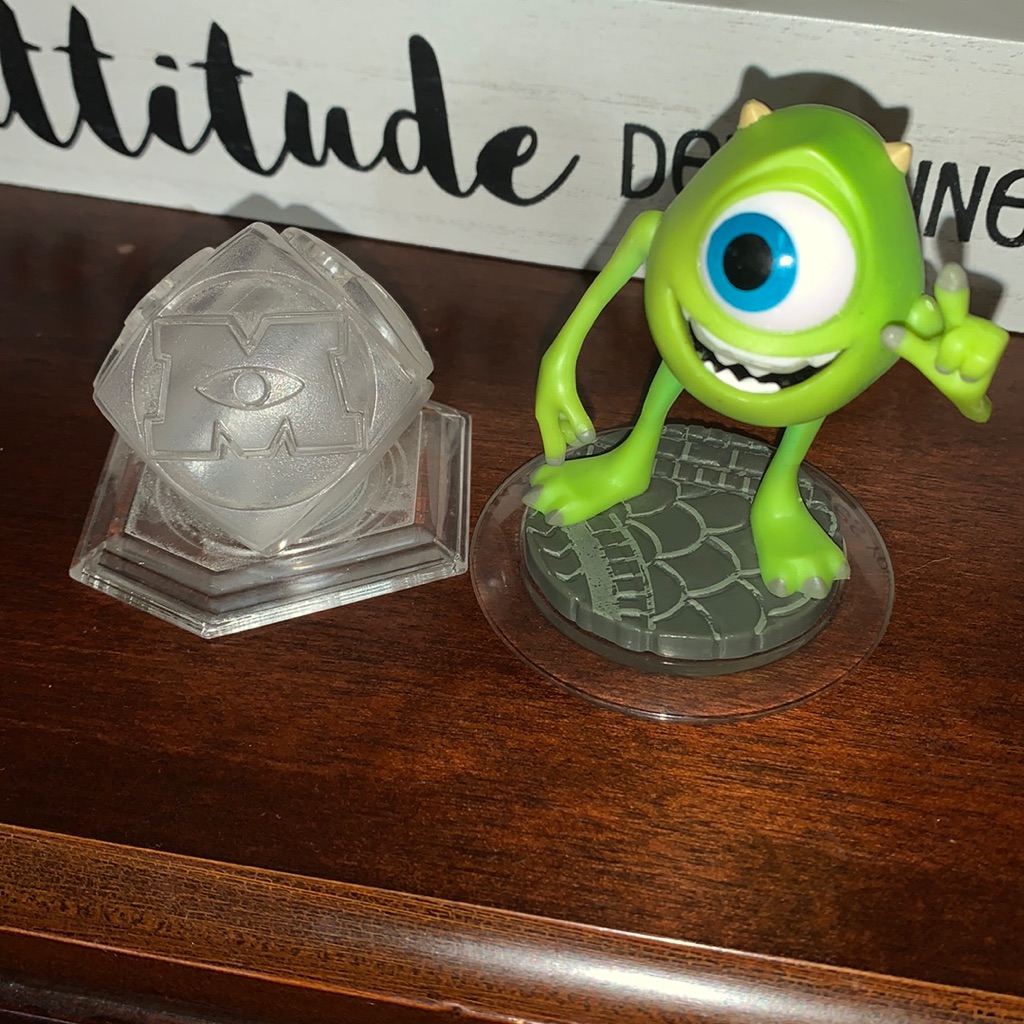 Disney Video Games & Consoles | Disney Infinity Mike W. Monsters Inc Game Pieces Xbox Playstation Video Game Euc | Color: Green | Size: Os