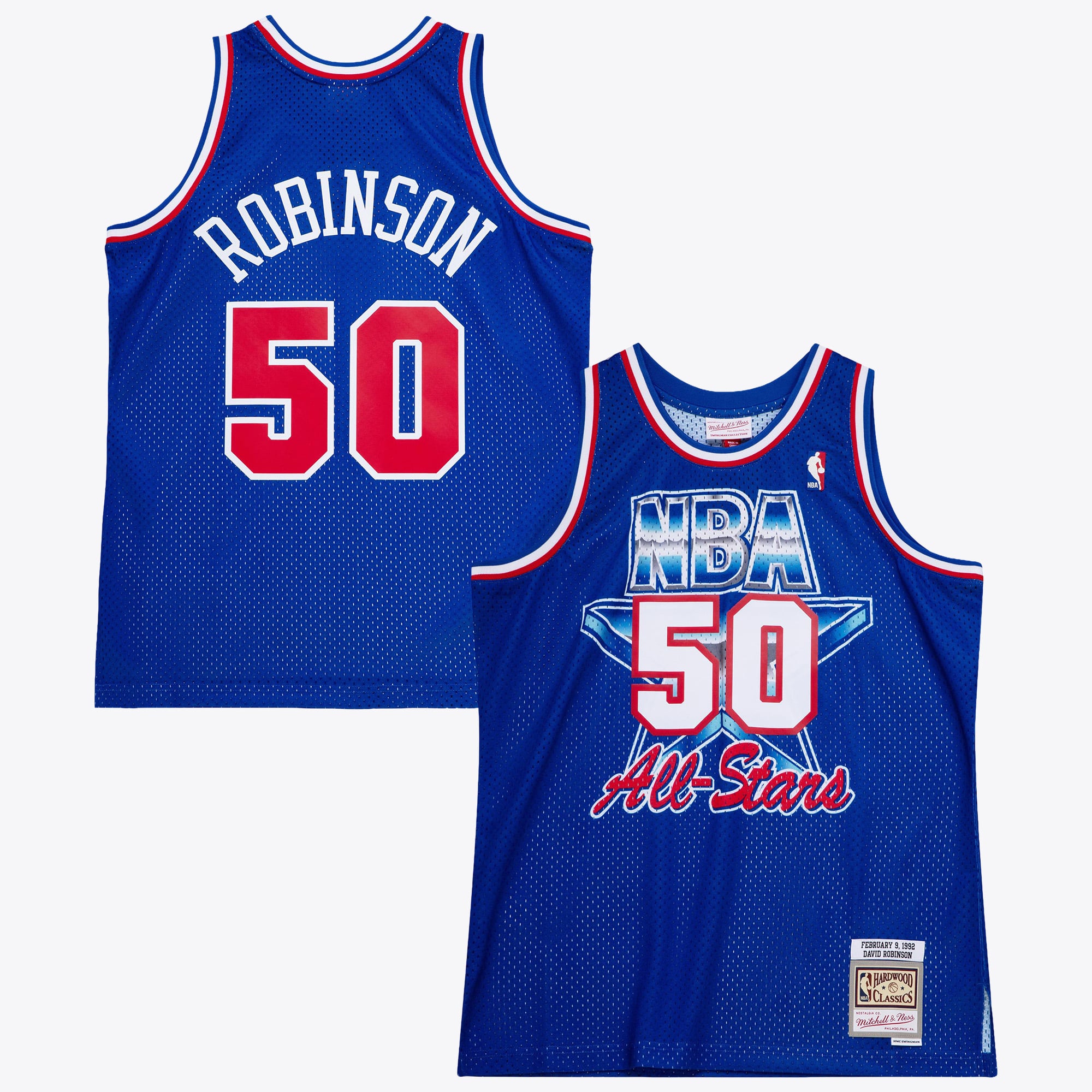 Maillot authentique NBA Mitchell & Ness David Robinson All-Star 1992 Ouest - Bleu royal - Homme Taille: M