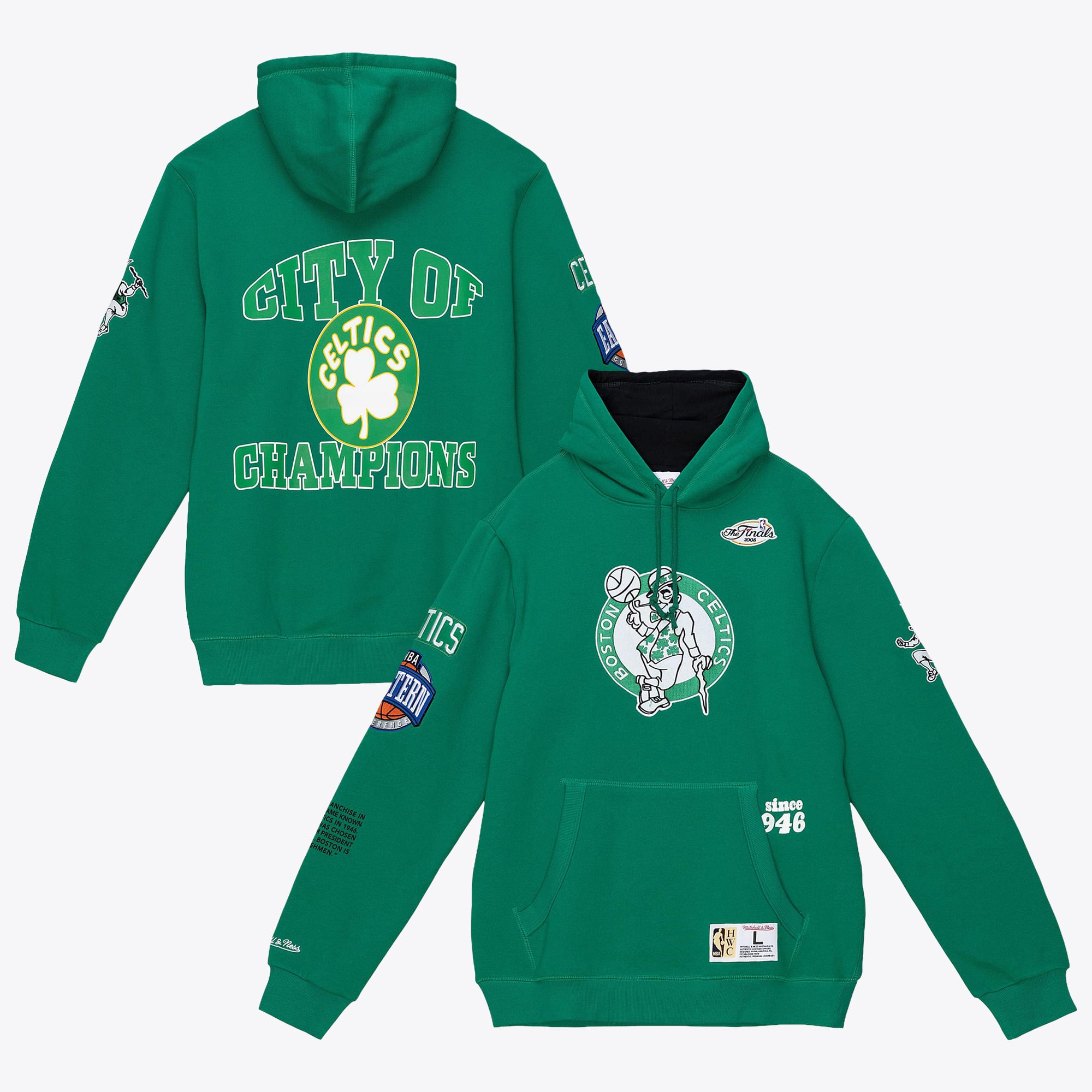 Boston Celtics Mitchell & Ness Team Origins Fleece-Hoodie – Dunkelgrün – Herren