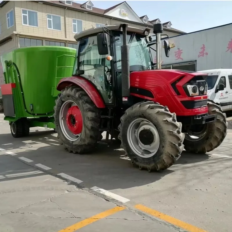 Mélangeur d'aliments TMR vertical monté sur tracteur, remorque de mélange d'aliments pour bétail, wagon de mélange d'aliments pour élevage de bovins, personnalisable