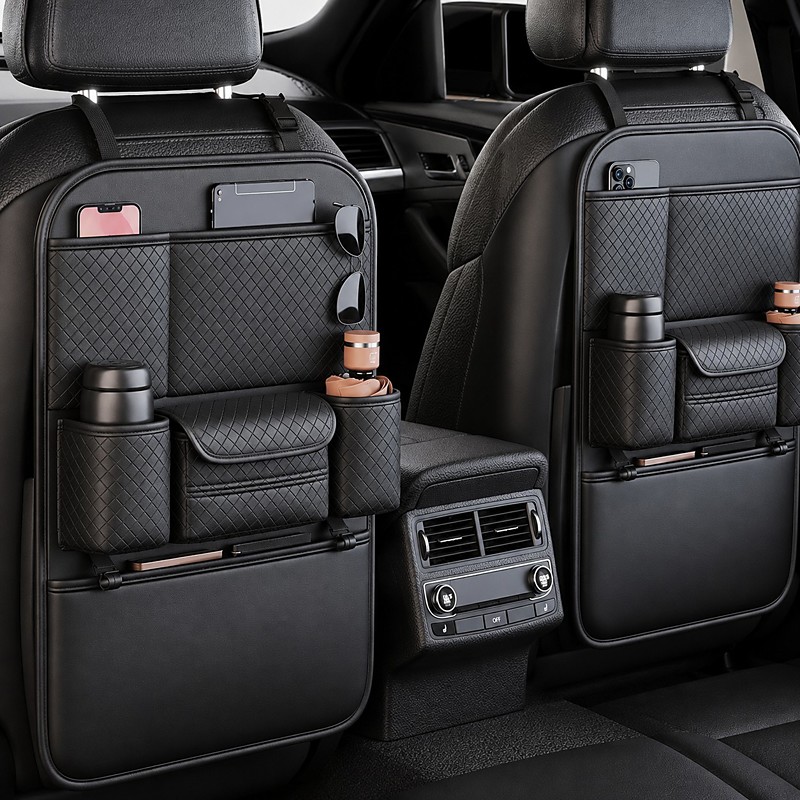 Car Seat Back Storage Bag, 1 Count Multi-functional Car Organizer for Seat Back, Car Interior Accessories for Car Stowing Tidying Car Backseat Organizer