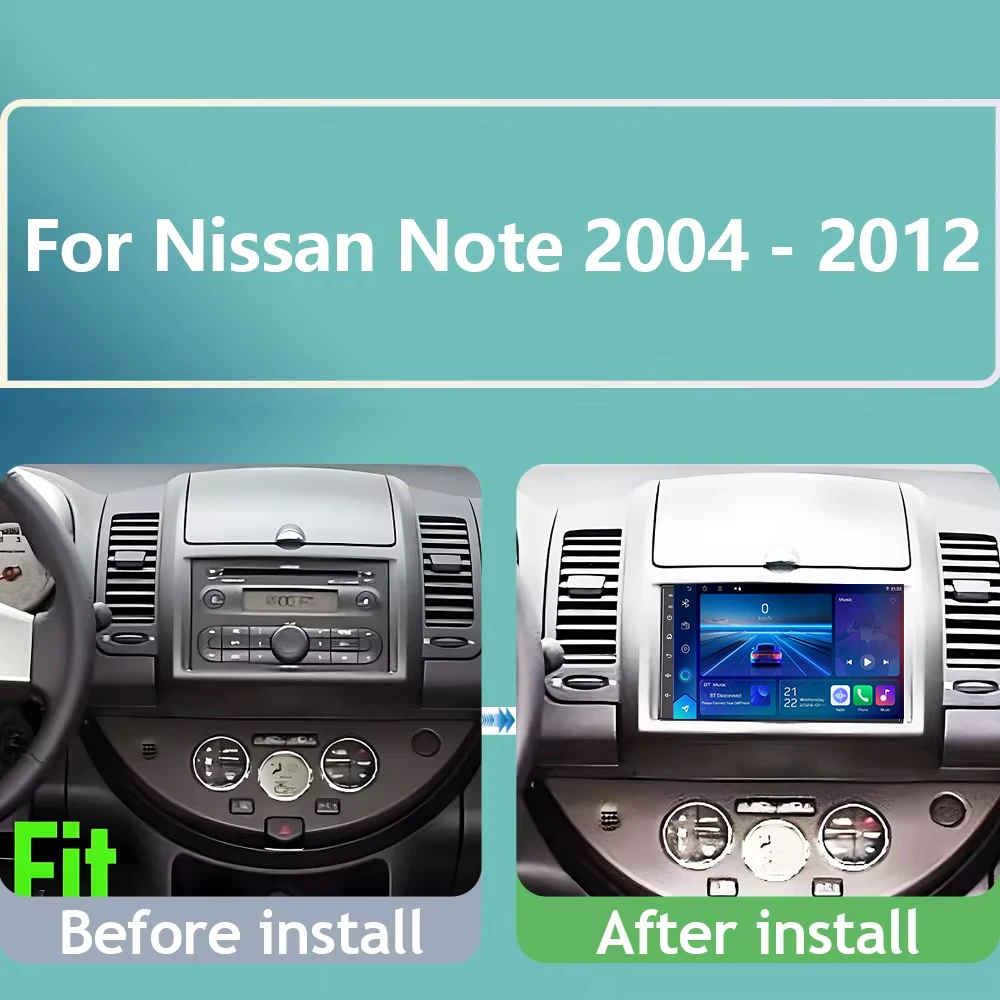 Für Nissan Note 2004 2005 2006 2007 2008 - 2012 GPS-Navigation Video Autoradio GPS Automotive Multimedia Auto-Monitor Ohne 2din DVD