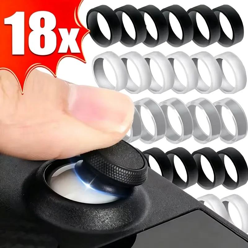 1-18 Stück Unsichtbare Elastische Joystick-Schutzringe Gummi-Gamepad-Controller Joystick-Schutz für Steam Deck PS5 PS4 Xbox