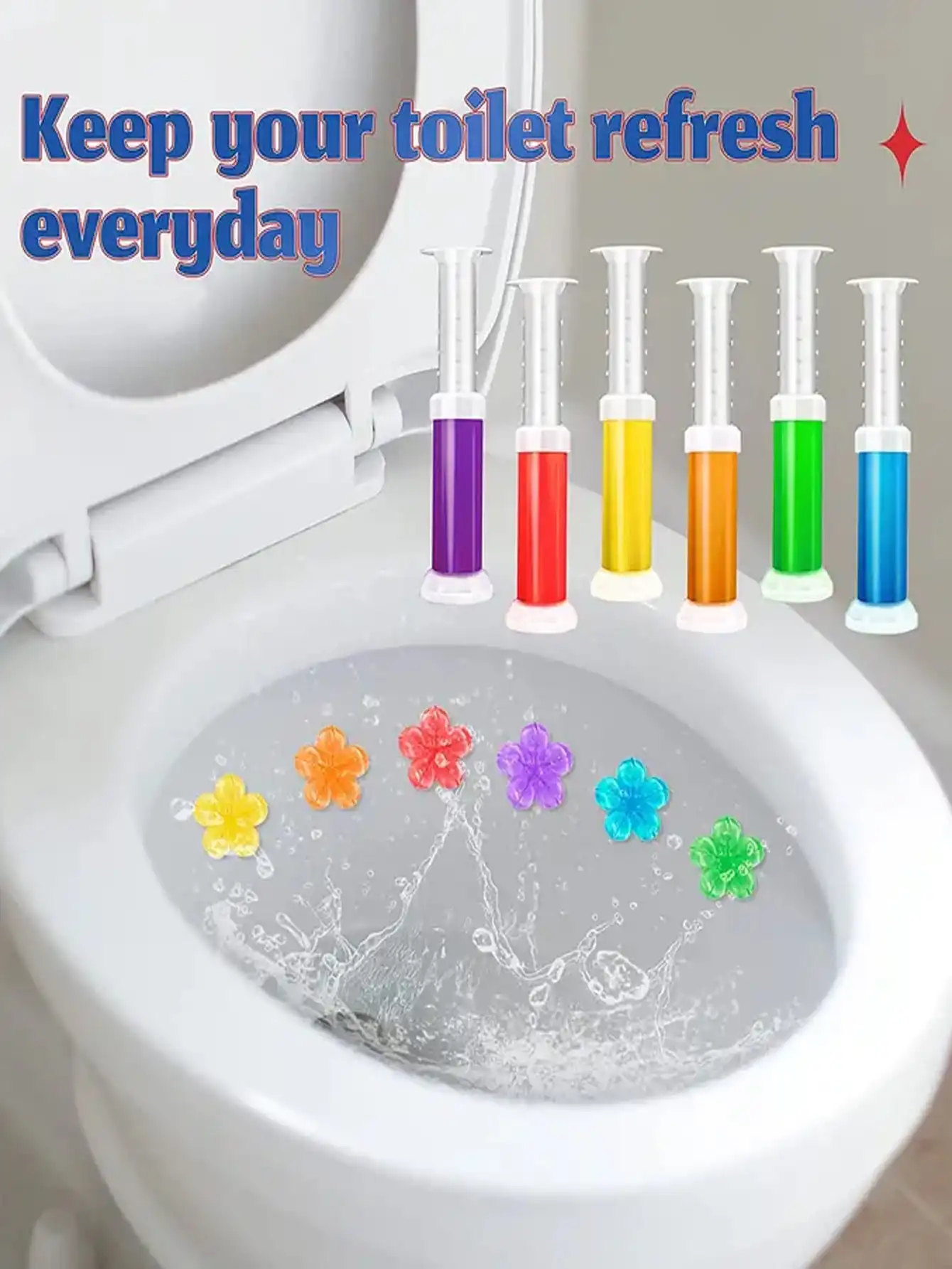 Multipack Flower Aroma Toilet Cleaning Gel, Toilet Deodorant Cleaner, Removing Odor, Household Cleaning Supplies