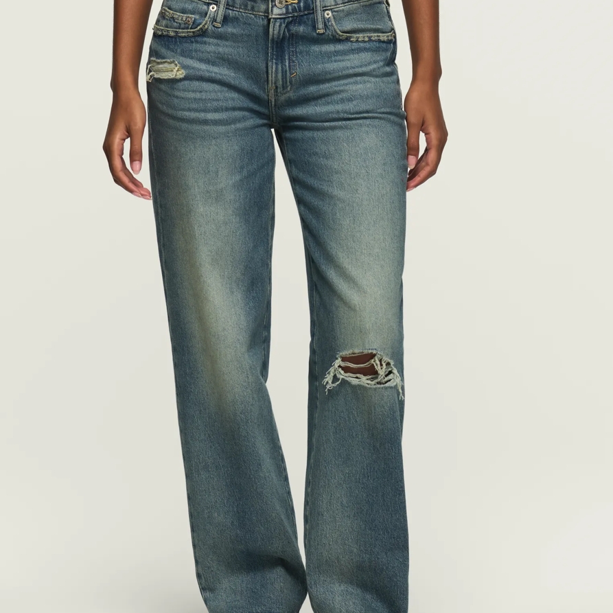 Lucky Brand The Destructed Baggy - Women's Jeans Denim Pants in Boy Bands Wash, Size 29 x 31