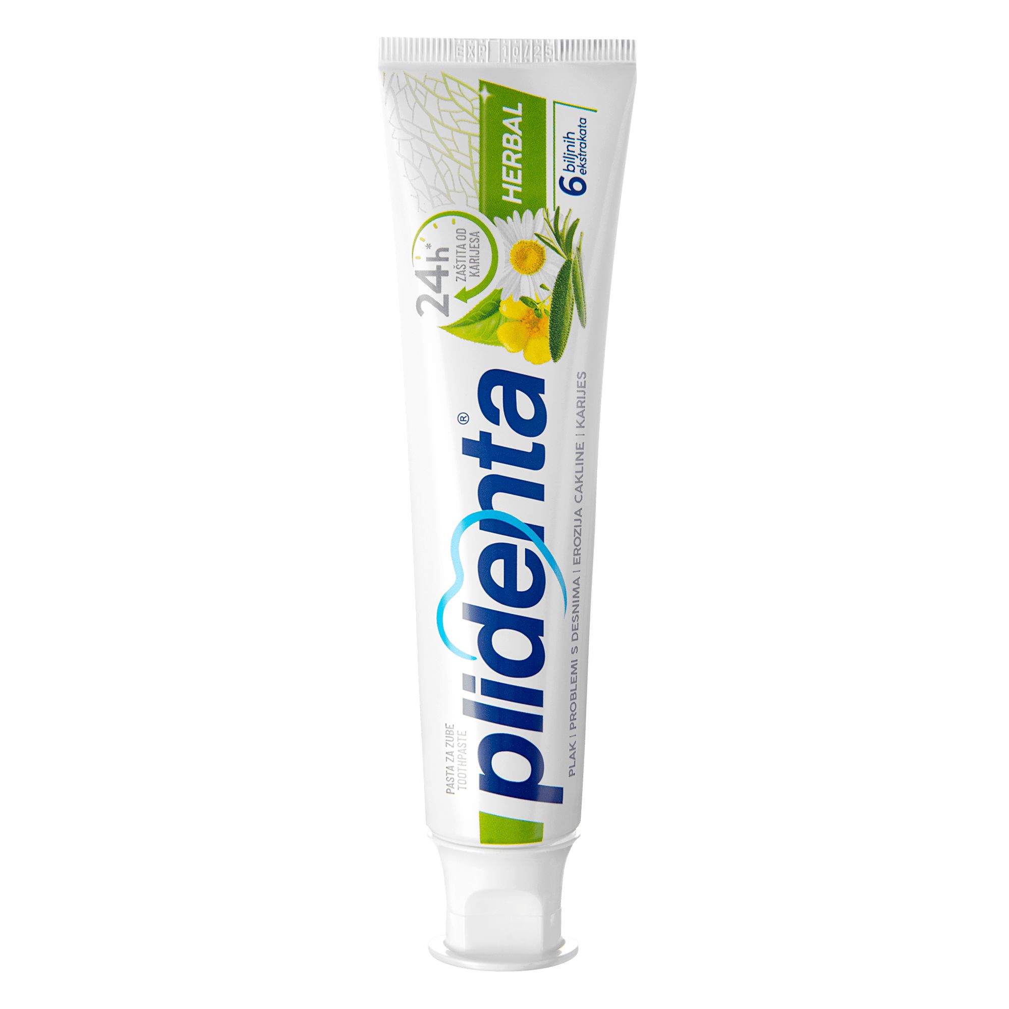 Dentifricio alle erbe Plidenta con 6 estratti erboristici 75 ml