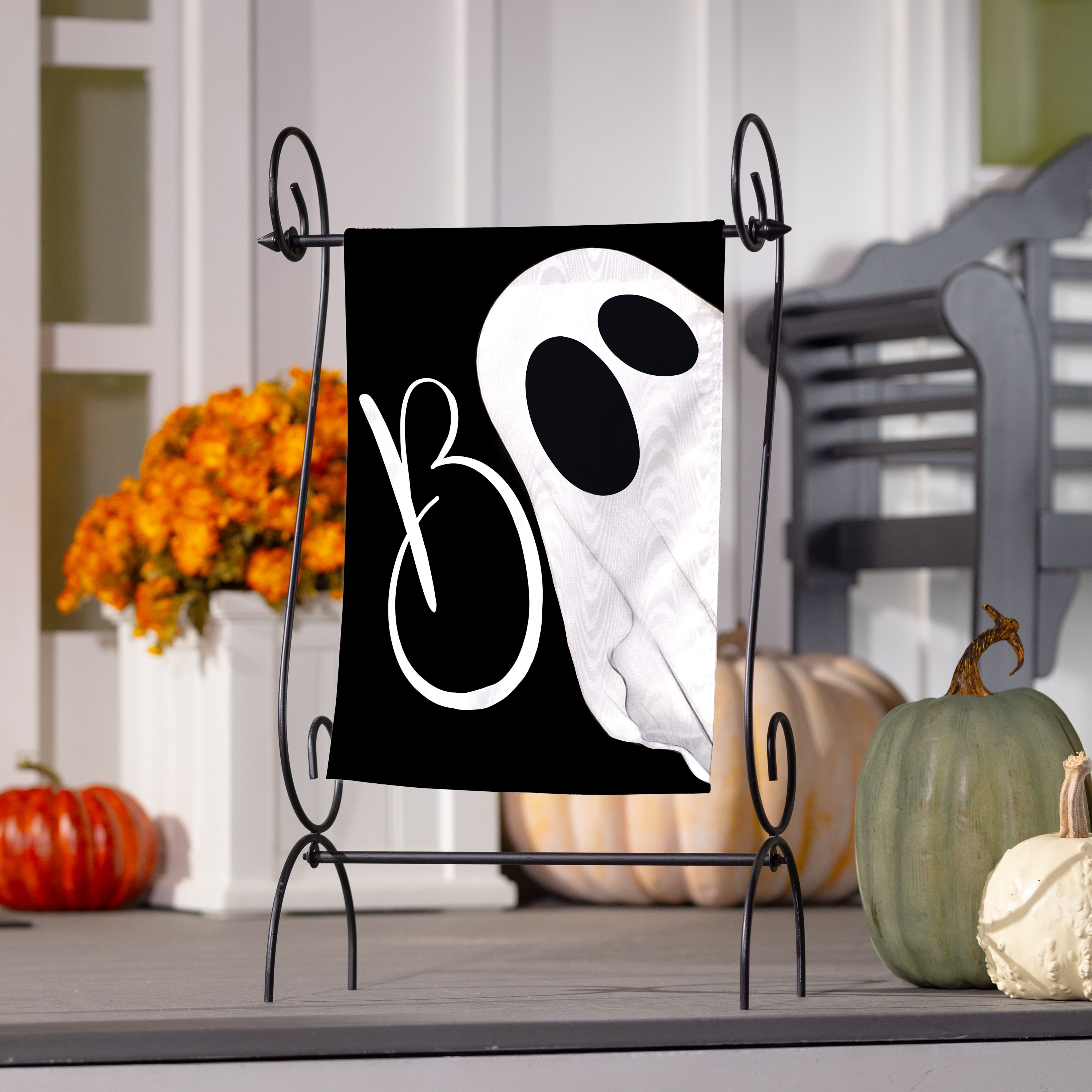 12.5" x 18" Boo Ghost Moire Garden Flag