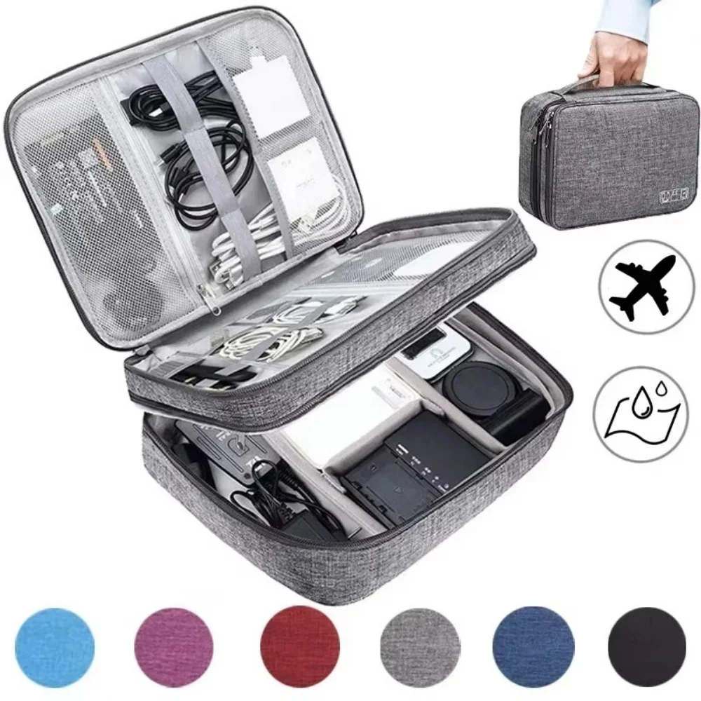 USB Charger Storage Bag Cable Organizer Storage Bag Waterproof Data Line Travel Suitcase Organizer Portable Electronic Organizer