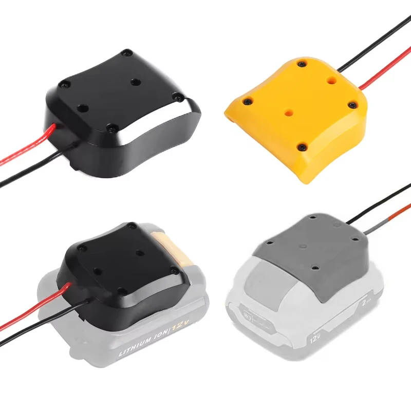 Power Wheels Adapter for DEWALT 10.8V-12V Max Lithium Battery Dock Power Connector DIY Battery Output Adapter with 14 AWG Wires