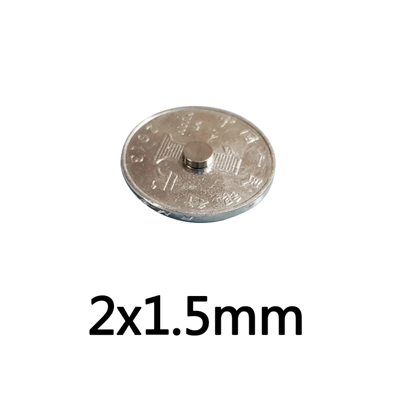 2 x 1,5 mm kleiner runder Magnet 2 x 1,5 mm für Heimkühlschränke, Büros DIY 2 x 1,5 mm 2 x 1,5