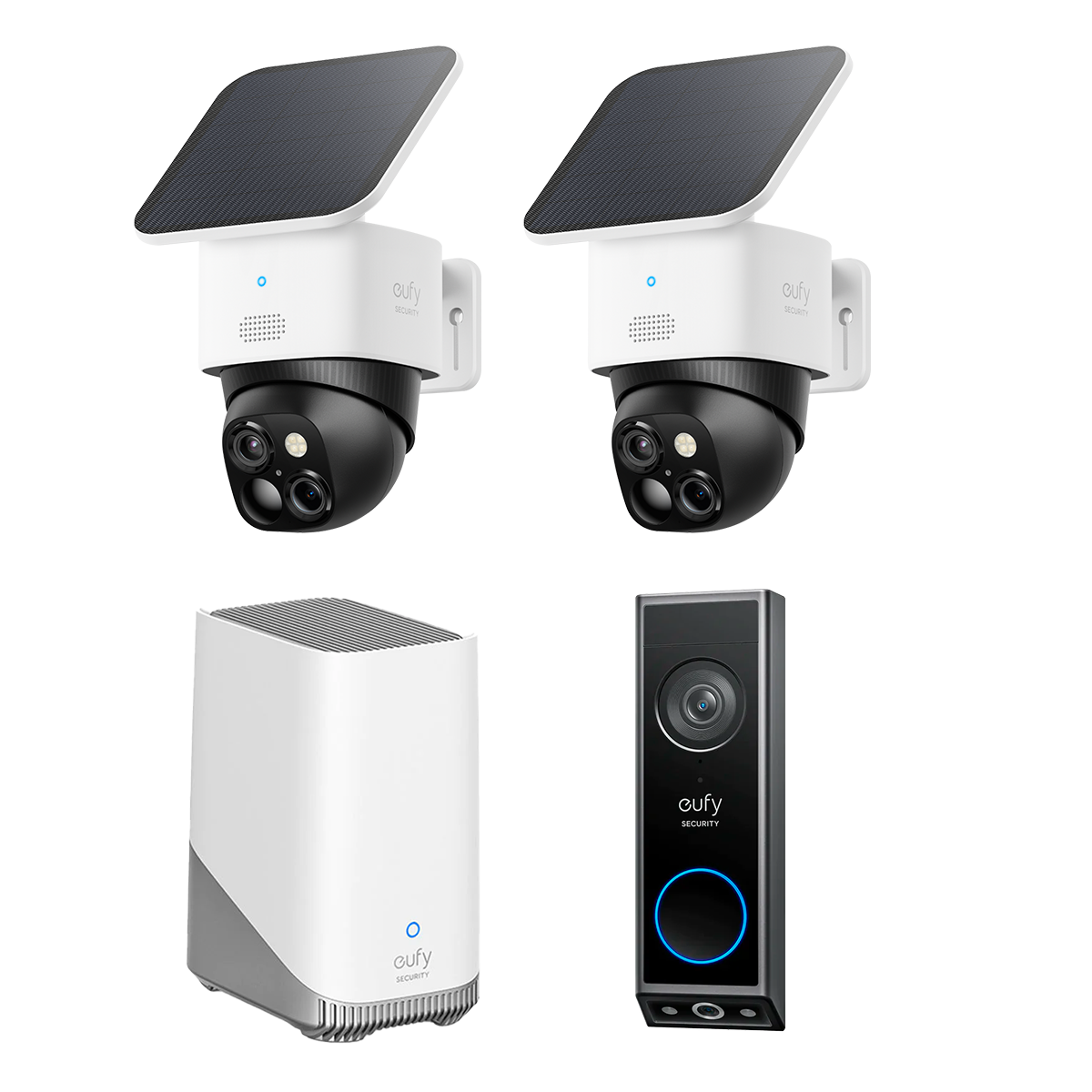 eufyCam Solo S340 (2er‑Pack), Türklingel mit Kamera E340 (Akkubetrieben) und HomeBase™ 3 Image