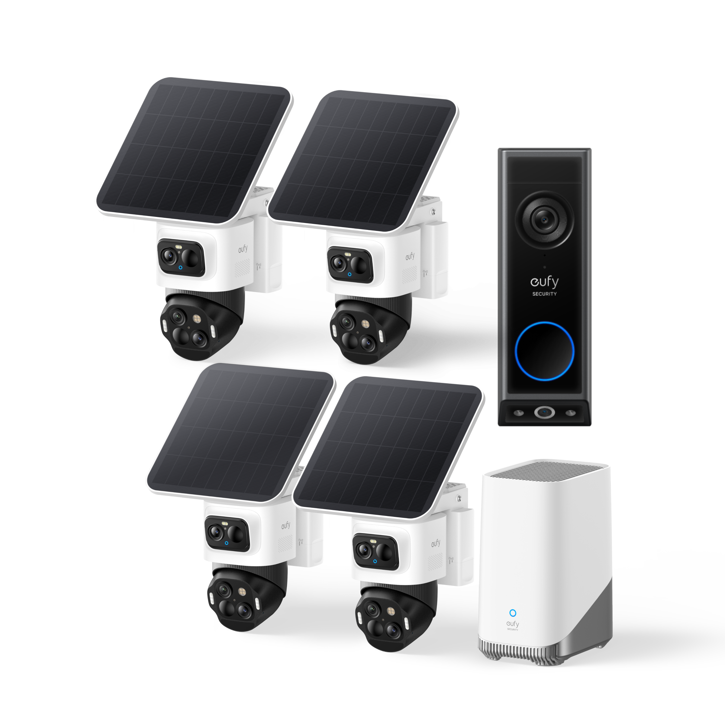 eufyCam S4 (4er-Pack), Türklingel mit Kamera E340 und HomeBase™ 3 Image