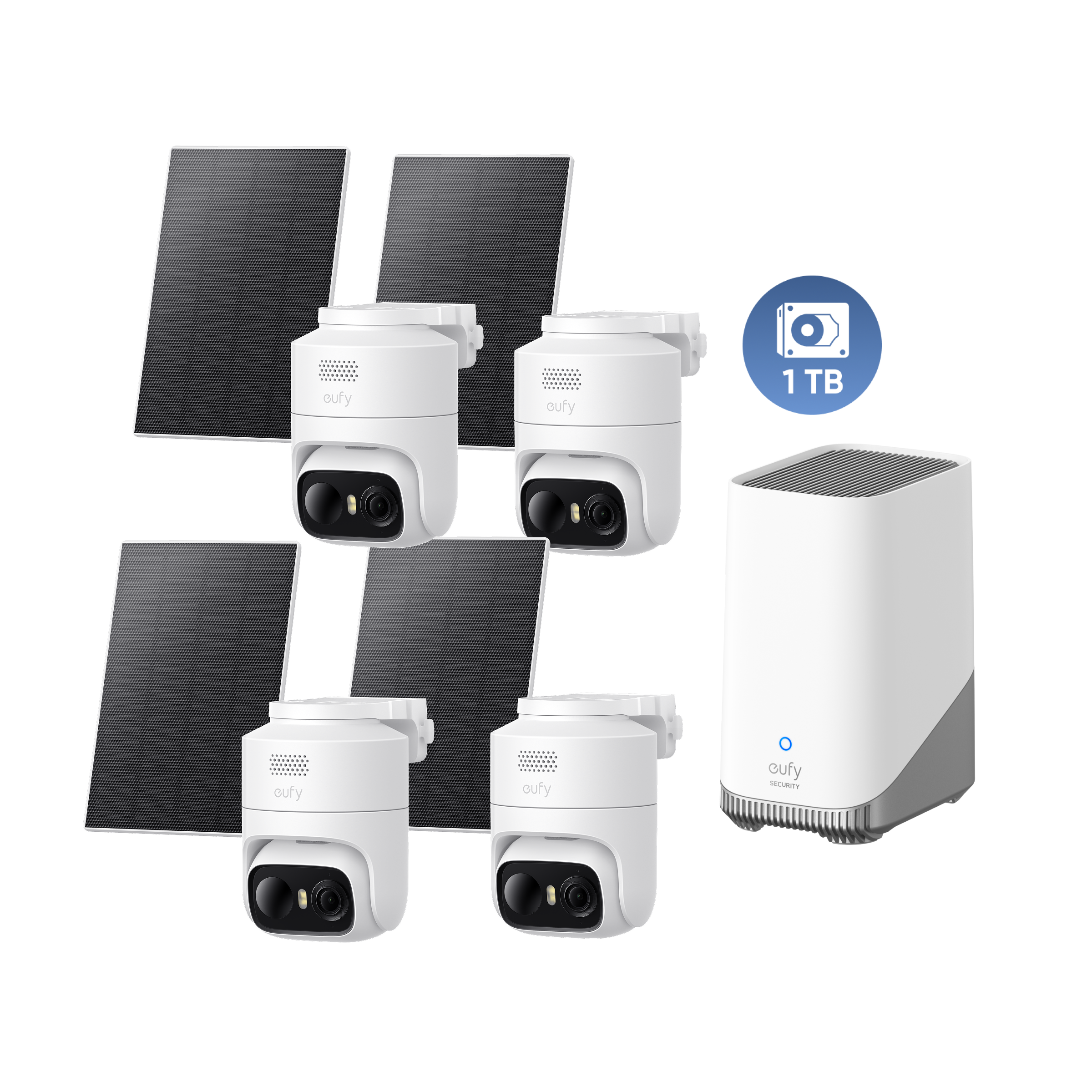 Anker eufy Security eufyCam C37 (4er-Pack) mit HomeBase™ 3 und 1TB Festplatte Image