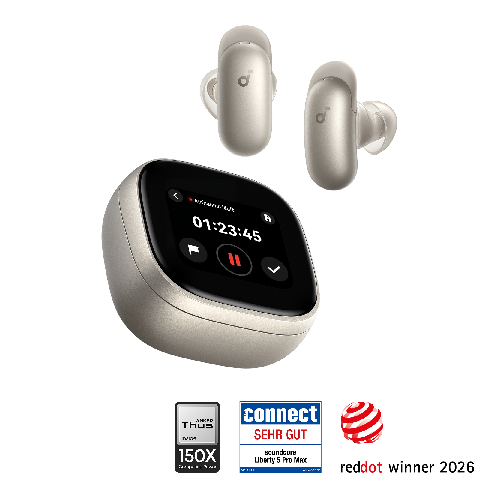 Liberty 5 Pro Max | KI Kopfhörer mit Smart Display & KI-Notizassistent