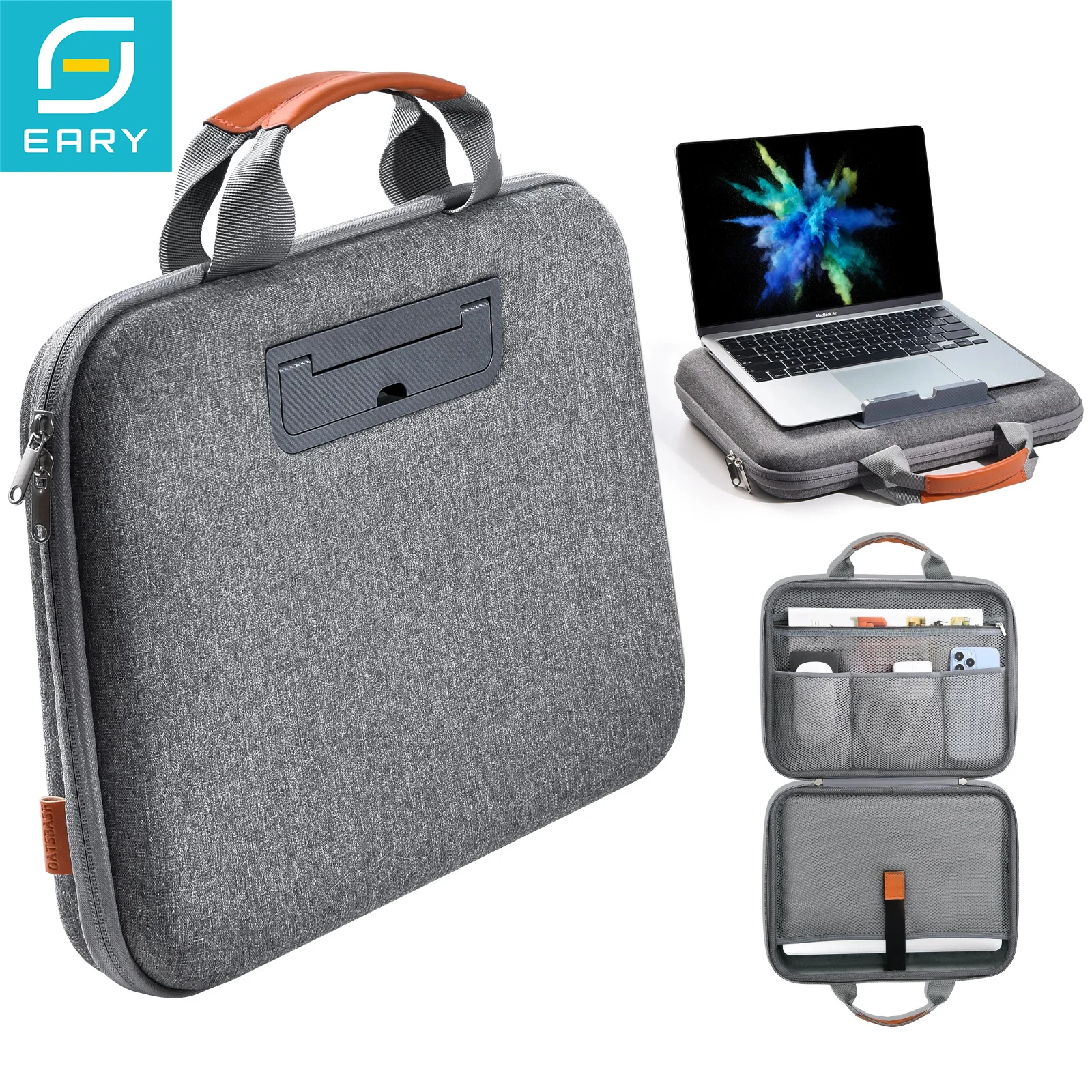 Sacs pour ordinateur portable Eary pour ordinateur portable de 13,3 à 16,2 pouces, sacoche pour ordinateur portable, grande pochette pour ordinateur portable, support pour tablette iPad, pour hommes, bureau, voyage