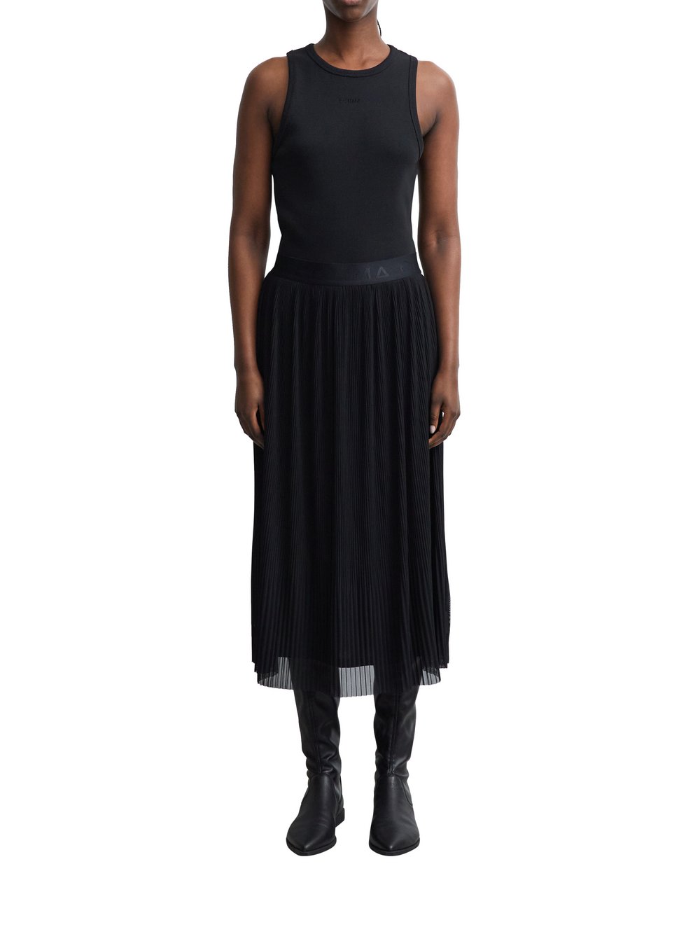 comma Plisseerock Damen schwarz, 38