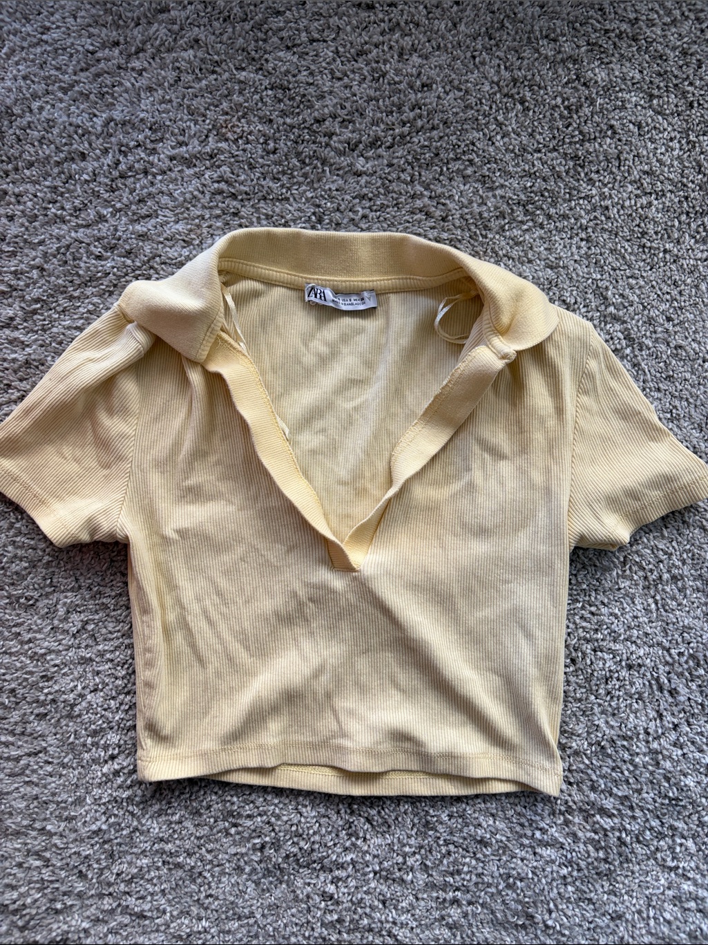 Zara Tops | Category Match | Color: Yellow | Size: Small