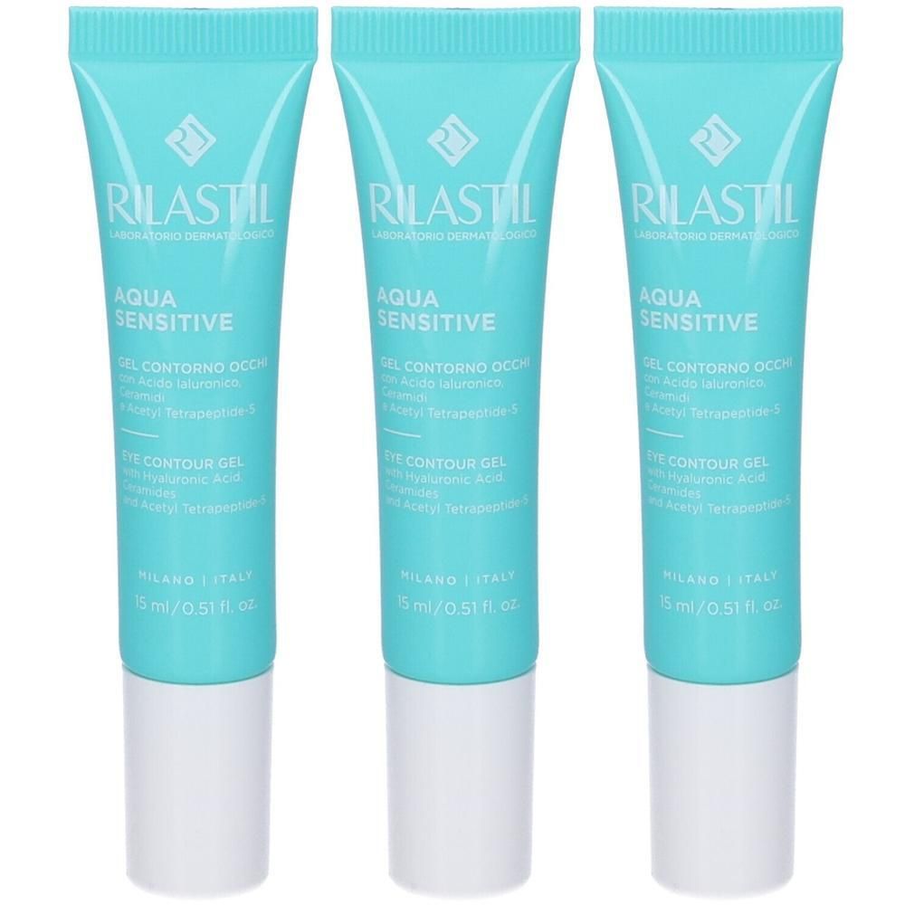 Rilastil Aqua Sensitive Gel Contorno Occhi 3x15 ml