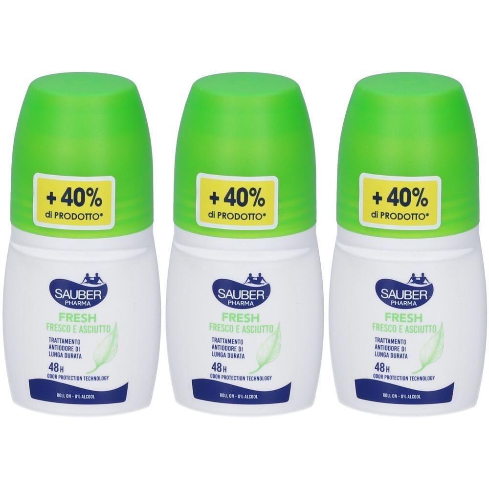 Sauber Deo 48H Fresh Fresco E Asciutto Roll On 3x70 ml
